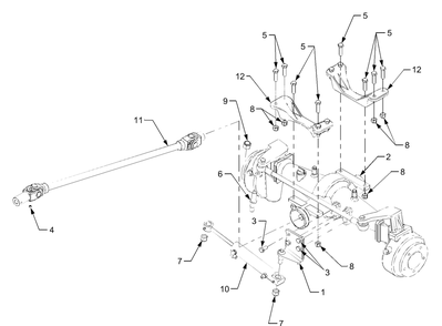 Part Location Diagram of 618-04267 Cub Cadet Axle, 4wd Front